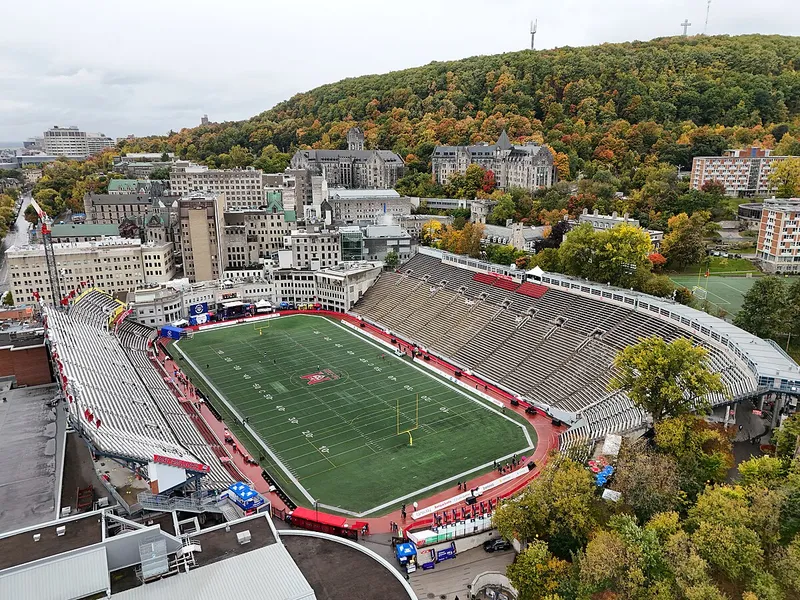 Percival Molson Memorial Stadium exterior view